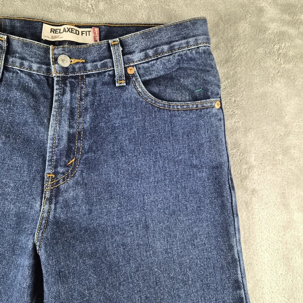 Levis 550 Relaxed Fit Jeans Mens 31x30 Blue Denim Straight Leg 100% Cotton Y2K